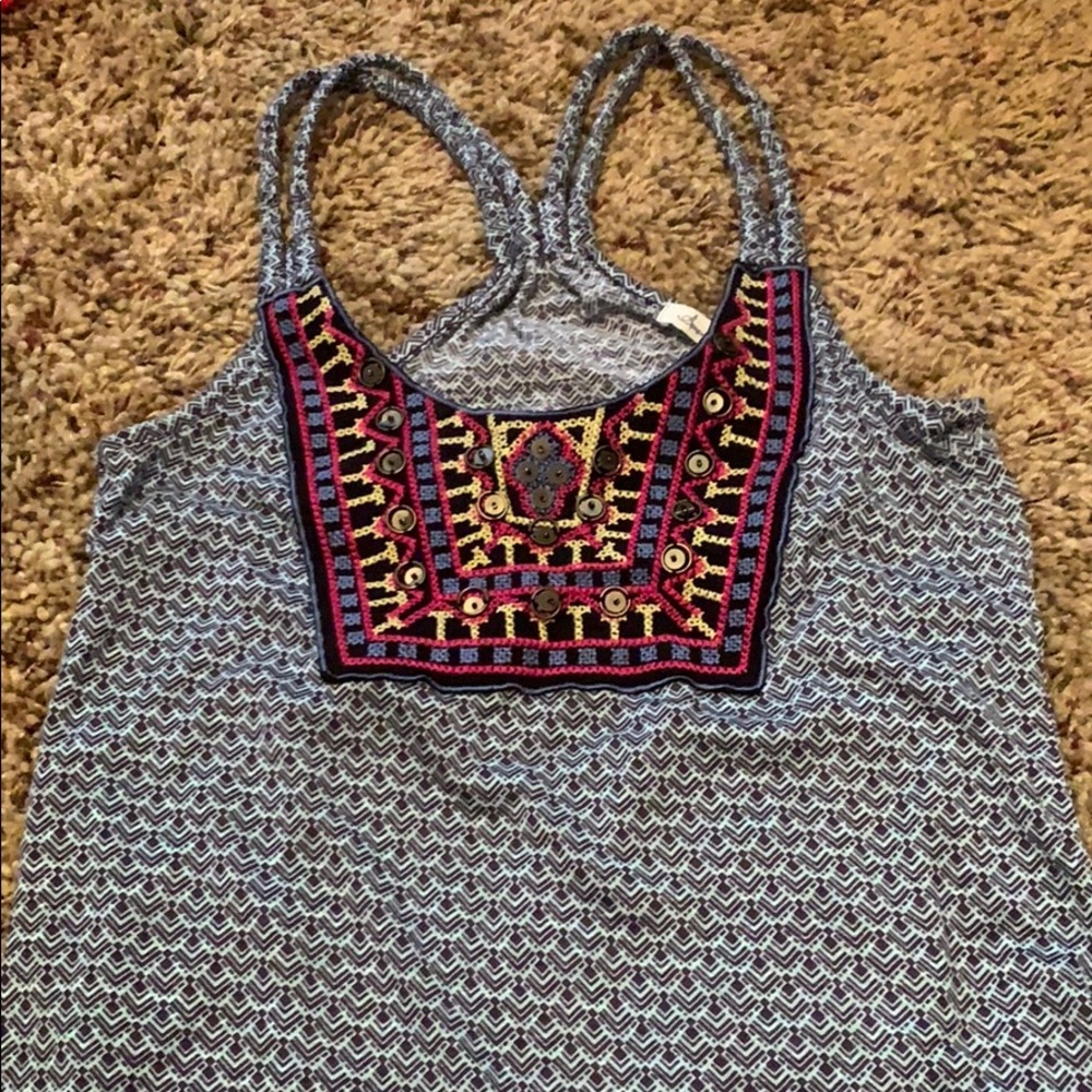 Embroidered tank top